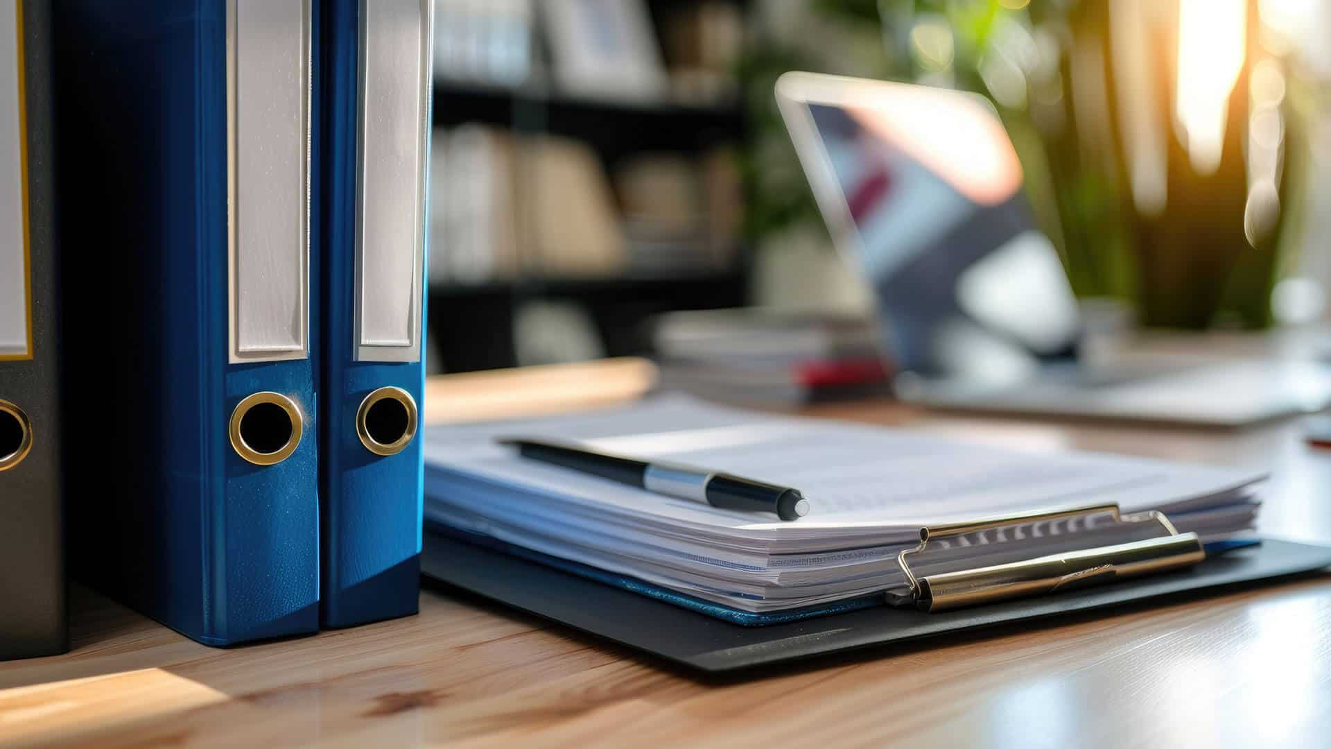 binders-containing-procedures-and-policies-are-located-on-the-office-desk